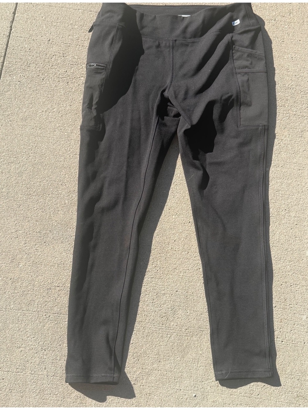 Carhartt Fitted Black Leggings with Pockets Size 12-14 Regular